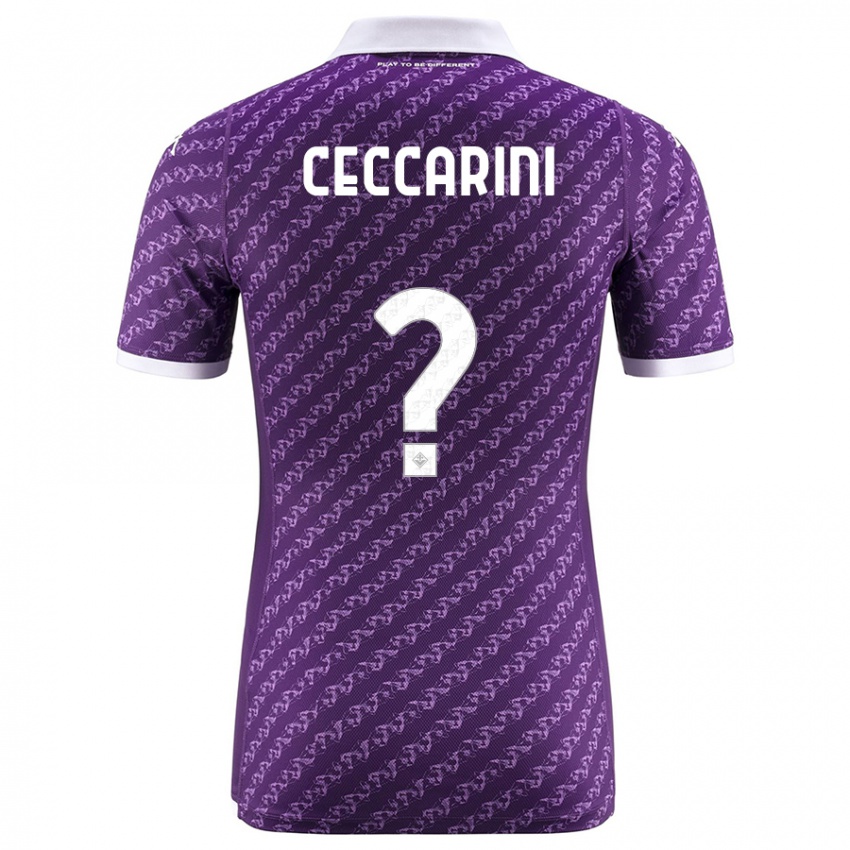 Herren Mattia Ceccarini #0 Violett Heimtrikot Trikot 2023/24 T-Shirt