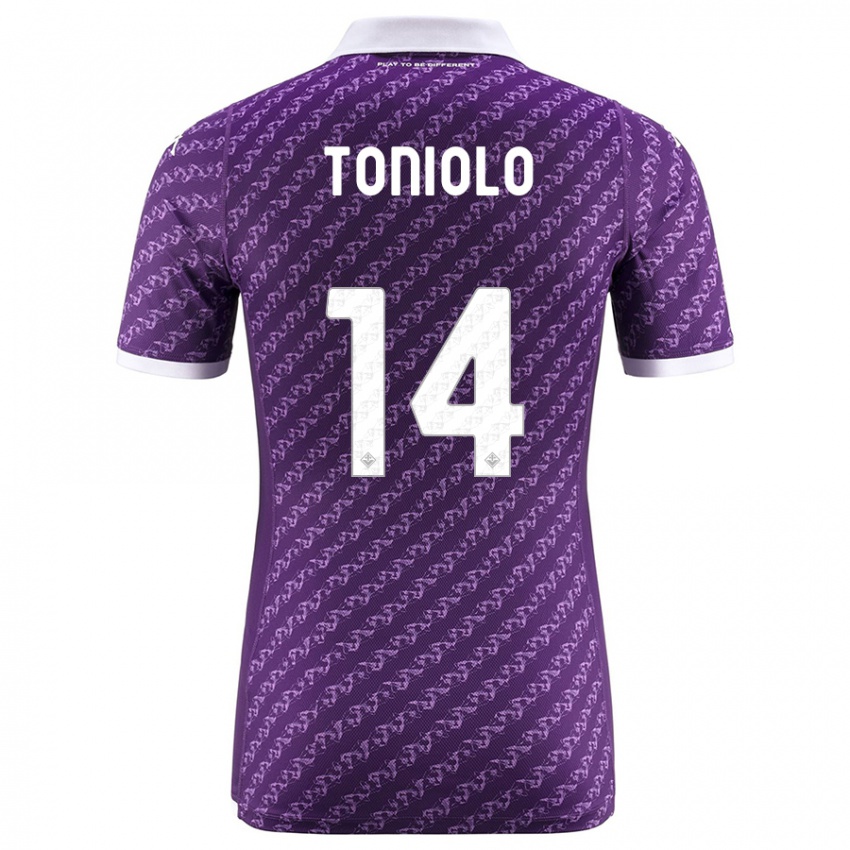 Herren Martina Toniolo #14 Violett Heimtrikot Trikot 2023/24 T-Shirt