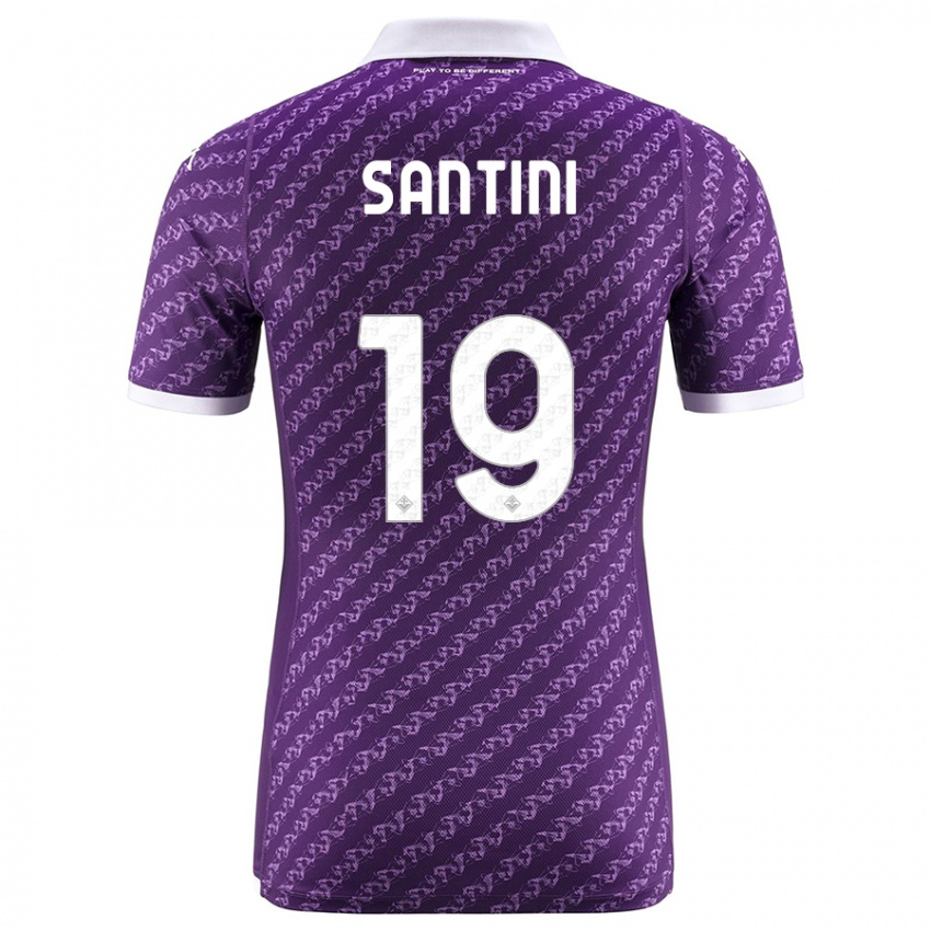Herren Margherita Santini #19 Violett Heimtrikot Trikot 2023/24 T-Shirt