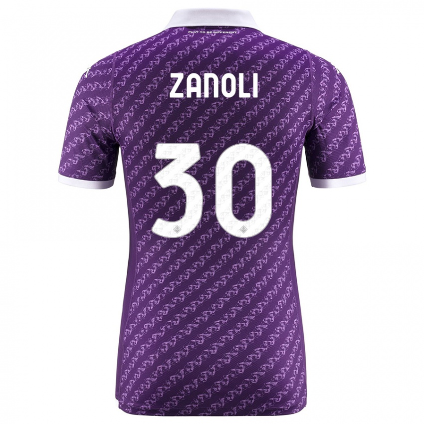 Herren Martina Zanoli #30 Violett Heimtrikot Trikot 2023/24 T-Shirt