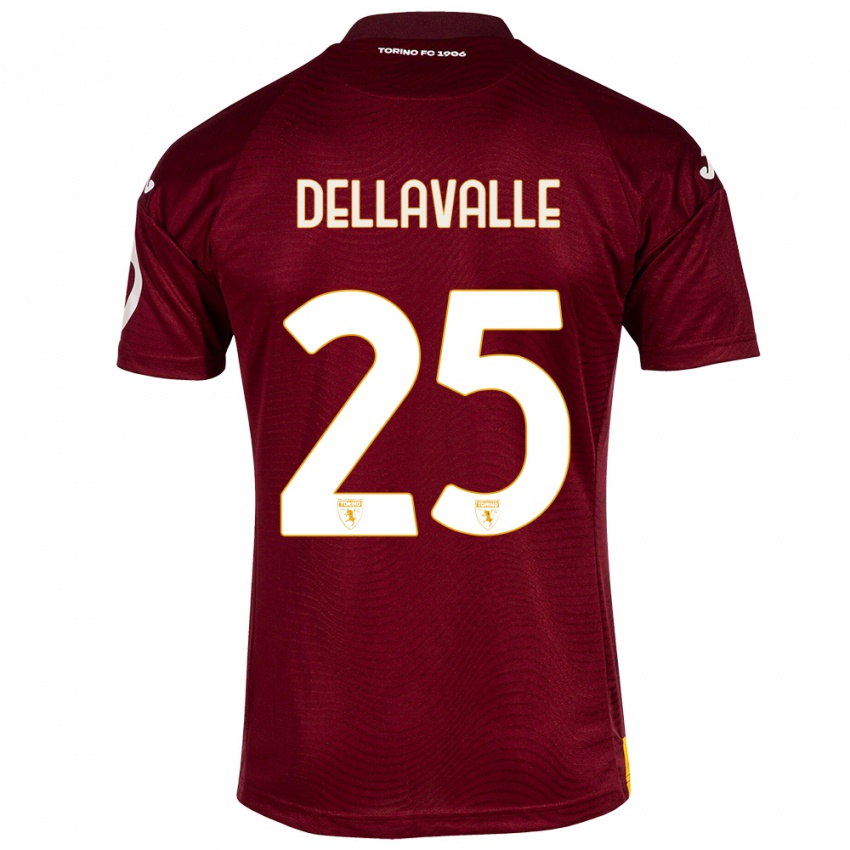 Herren Alessandro Dellavalle #25 Dunkelrot Heimtrikot Trikot 2023/24 T-Shirt