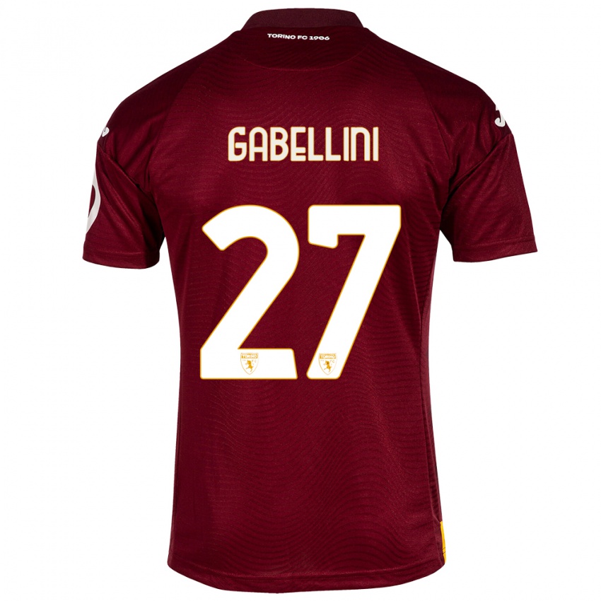 Herren Tommaso Gabellini #27 Dunkelrot Heimtrikot Trikot 2023/24 T-Shirt