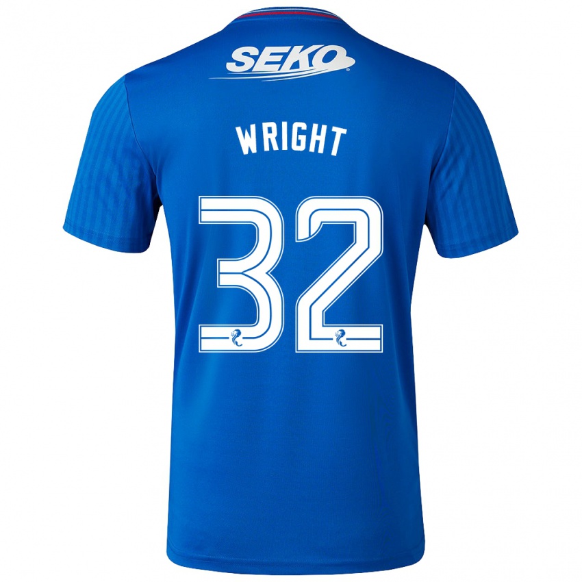 Herren Kieran Wright #32 Blau Heimtrikot Trikot 2023/24 T-Shirt