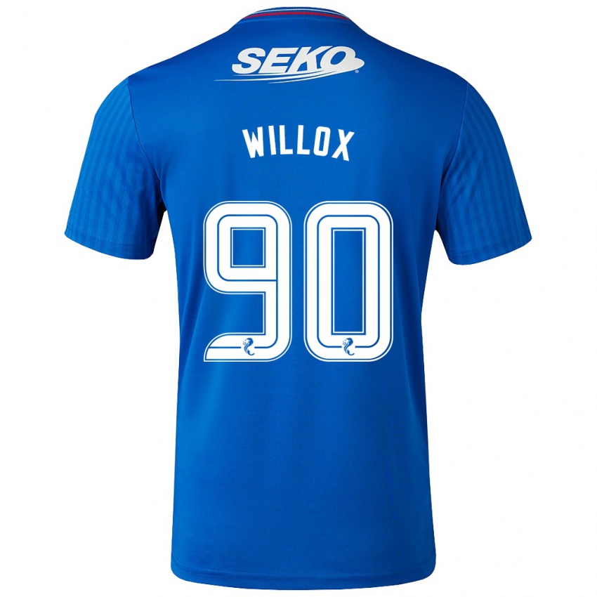 Herren Kieron Willox #90 Blau Heimtrikot Trikot 2023/24 T-Shirt