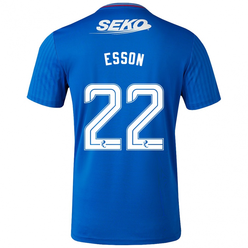 Herren Victoria Esson #22 Blau Heimtrikot Trikot 2023/24 T-Shirt