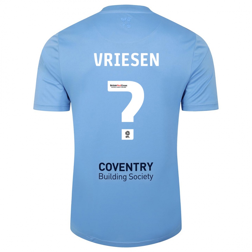 Herren Fabian Vriesen #0 Himmelblau Heimtrikot Trikot 2023/24 T-Shirt