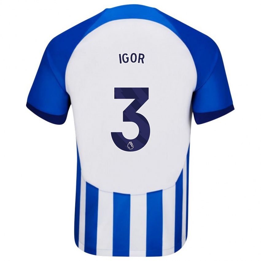 Herren Igor #3 Blau Heimtrikot Trikot 2023/24 T-Shirt