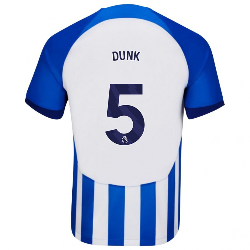 Herren Lewis Dunk #5 Blau Heimtrikot Trikot 2023/24 T-Shirt