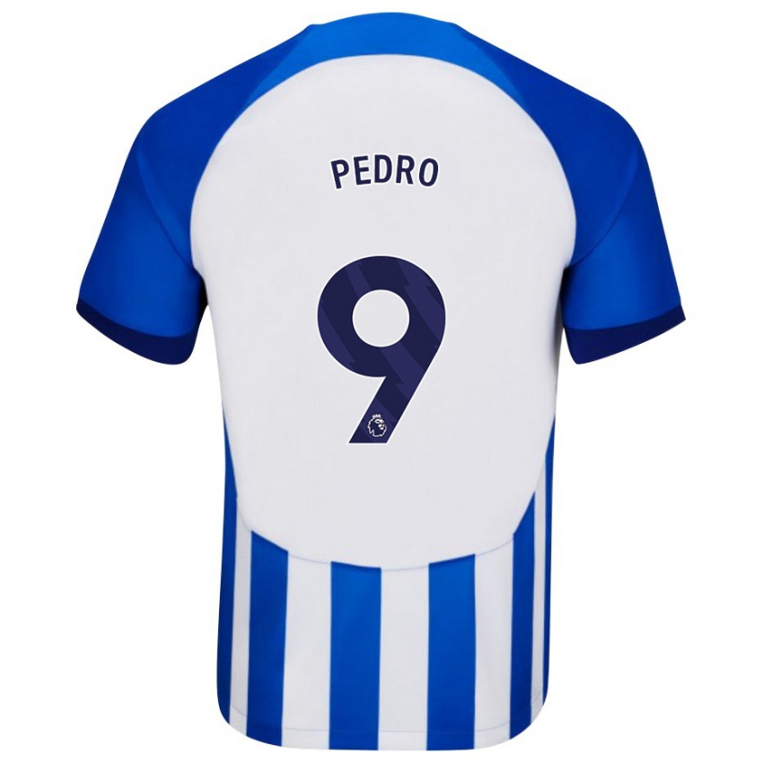 Herren João Pedro #9 Blau Heimtrikot Trikot 2023/24 T-Shirt