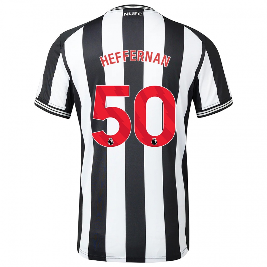 Herren Cathal Heffernan #50 Schwarz-Weiss Heimtrikot Trikot 2023/24 T-Shirt