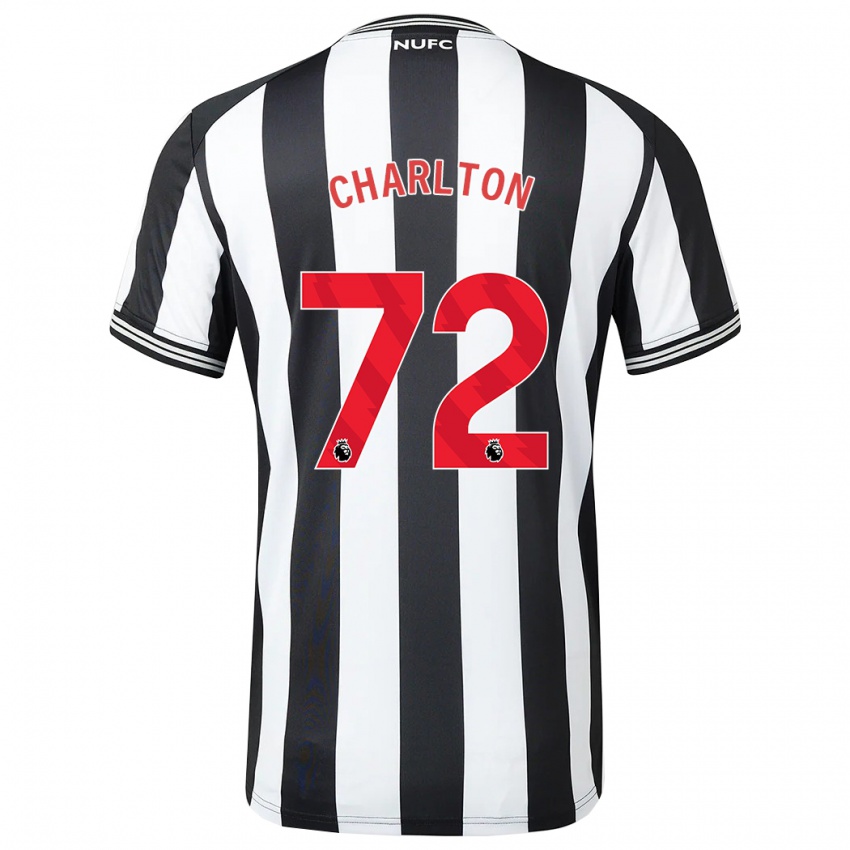 Herren Dylan Charlton #72 Schwarz-Weiss Heimtrikot Trikot 2023/24 T-Shirt