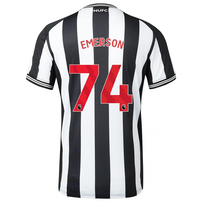 Herren Johnny Emerson #74 Schwarz-Weiss Heimtrikot Trikot 2023/24 T-Shirt