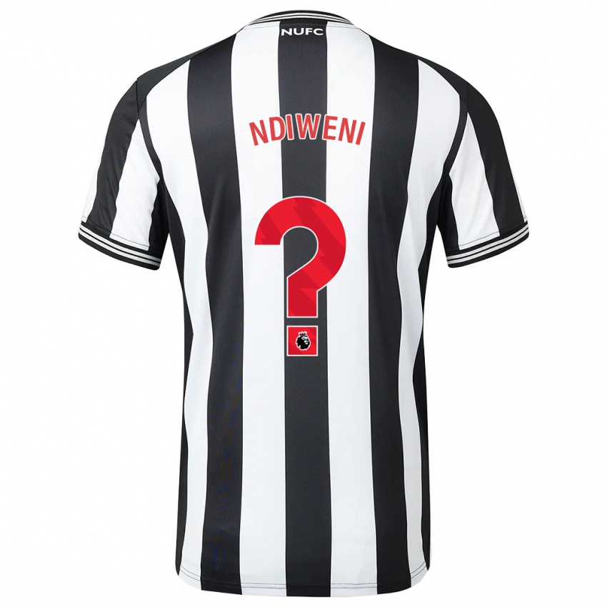 Herren Ryan Ndiweni #0 Schwarz-Weiss Heimtrikot Trikot 2023/24 T-Shirt