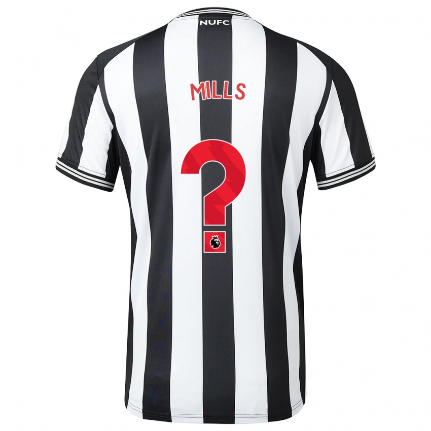 Herren Michael Mills #0 Schwarz-Weiss Heimtrikot Trikot 2023/24 T-Shirt