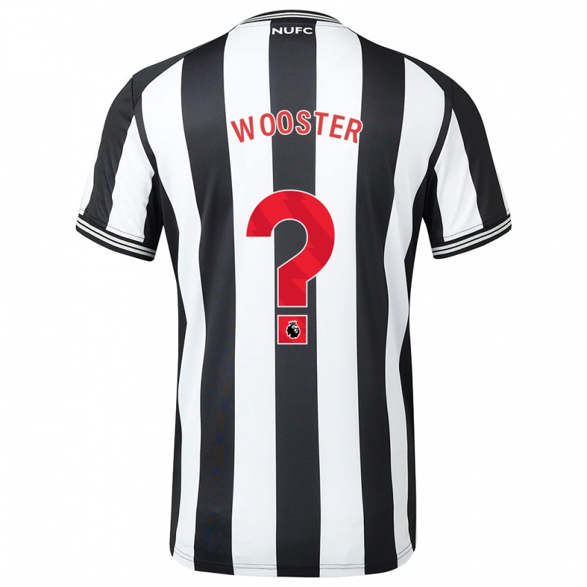 Herren Kacey Wooster #0 Schwarz-Weiss Heimtrikot Trikot 2023/24 T-Shirt