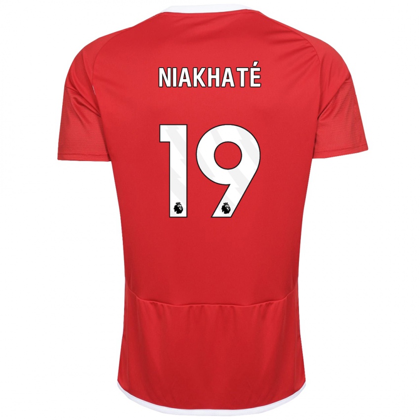 Herren Moussa Niakhaté #19 Rot Heimtrikot Trikot 2023/24 T-Shirt