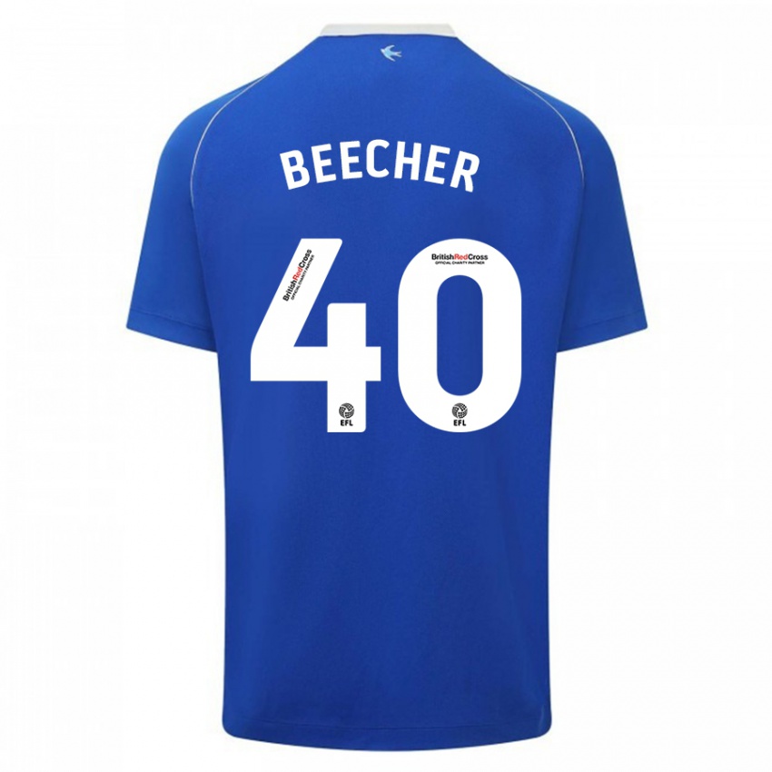 Herren Josh Beecher #40 Blau Heimtrikot Trikot 2023/24 T-Shirt