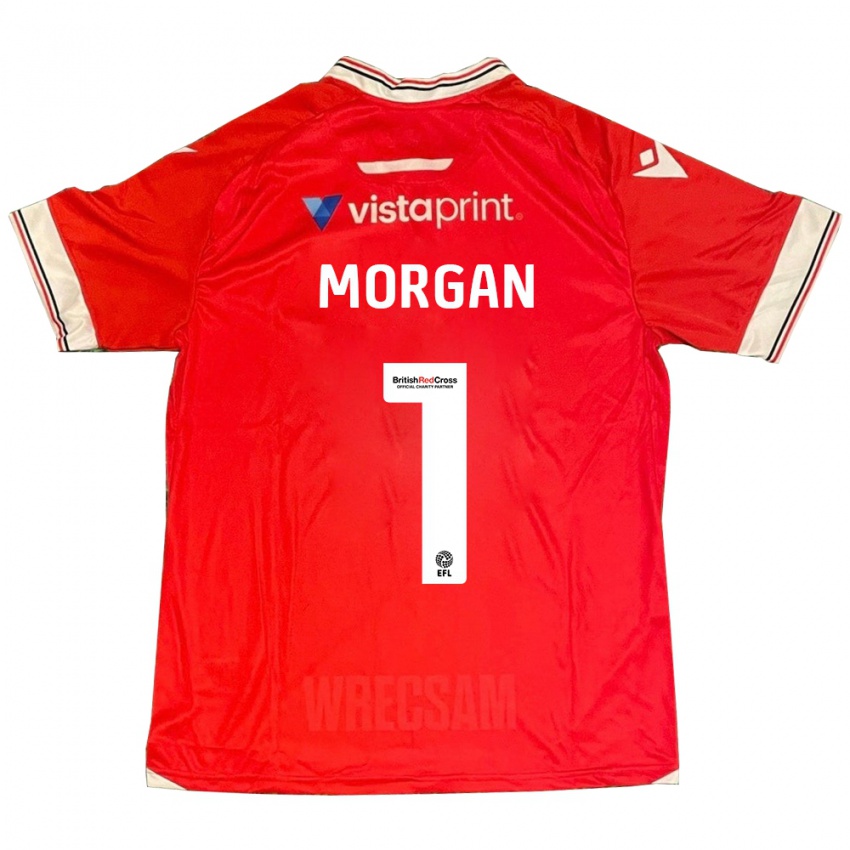 Herren Delyth Morgan #1 Rot Heimtrikot Trikot 2023/24 T-Shirt