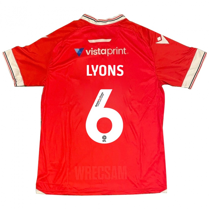 Herren Lauryn Lyons #6 Rot Heimtrikot Trikot 2023/24 T-Shirt