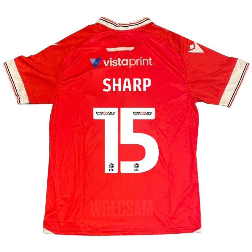 Herren Katie Sharp #15 Rot Heimtrikot Trikot 2023/24 T-Shirt