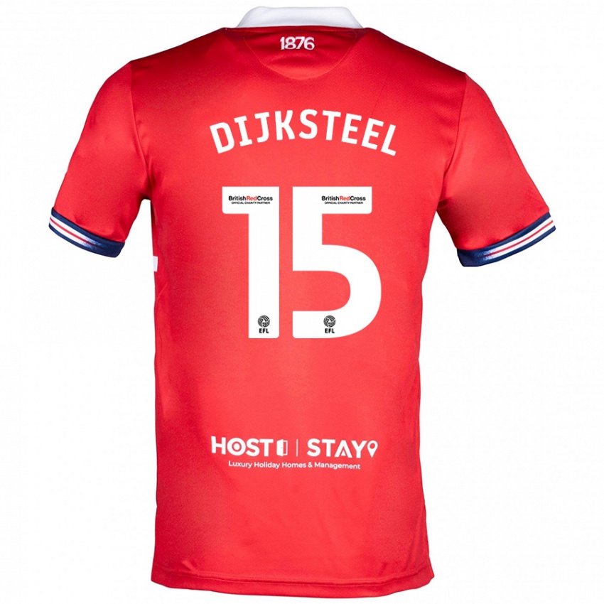 Herren Anfernee Dijksteel #15 Rot Heimtrikot Trikot 2023/24 T-Shirt
