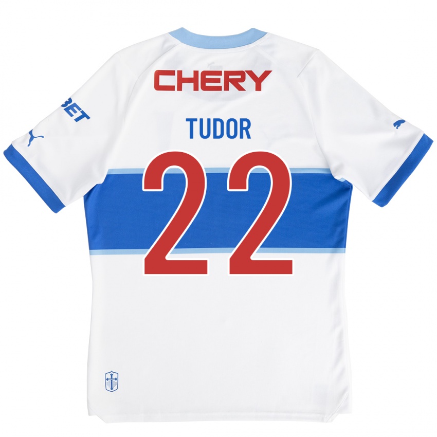 Herren Milan Tudor #22 Weiß Heimtrikot Trikot 2023/24 T-Shirt
