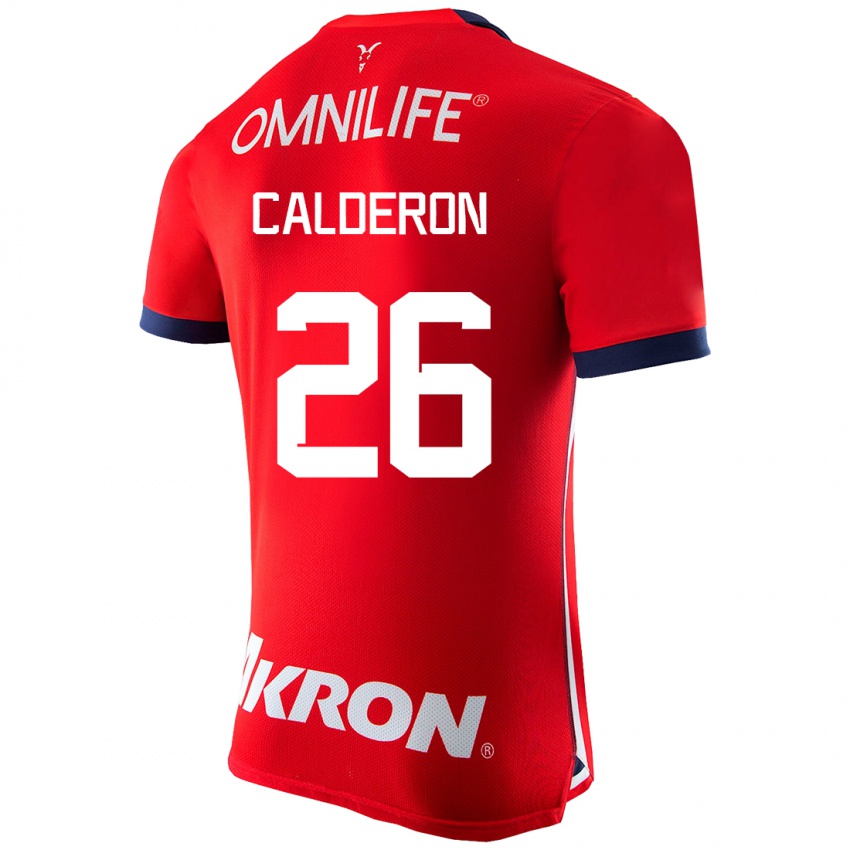 Herren Cristian Calderón #26 Rot Heimtrikot Trikot 2023/24 T-Shirt