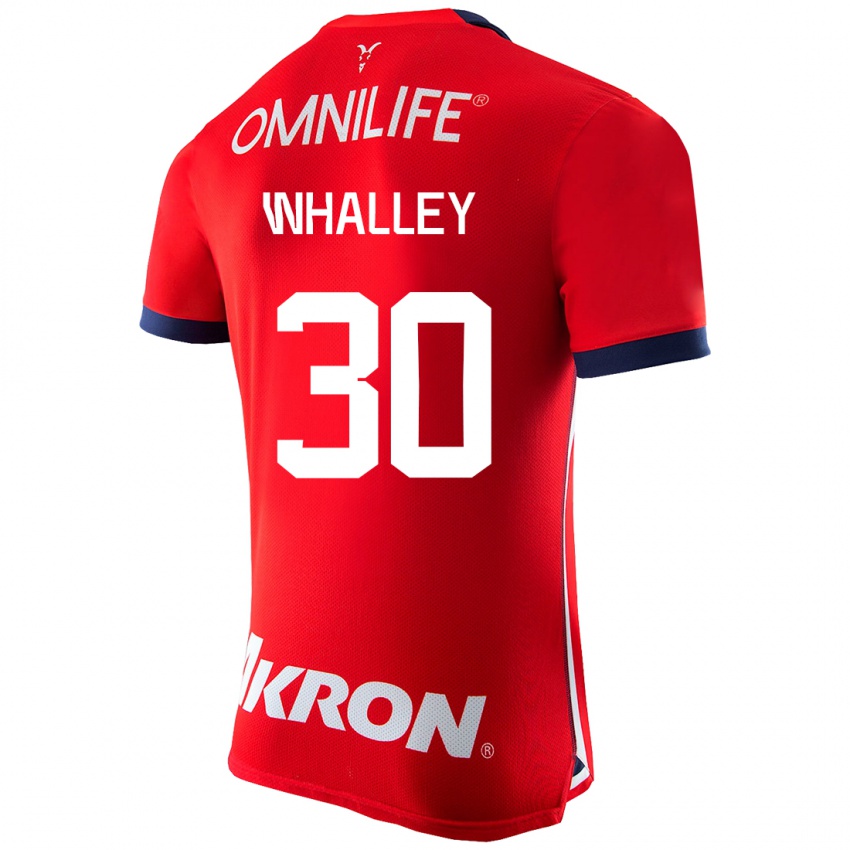 Herren Óscar Whalley #30 Rot Heimtrikot Trikot 2023/24 T-Shirt