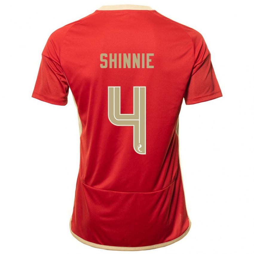 Herren Graeme Shinnie #4 Rot Heimtrikot Trikot 2023/24 T-Shirt