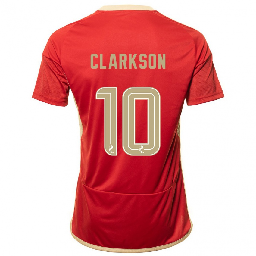 Herren Leighton Clarkson #10 Rot Heimtrikot Trikot 2023/24 T-Shirt