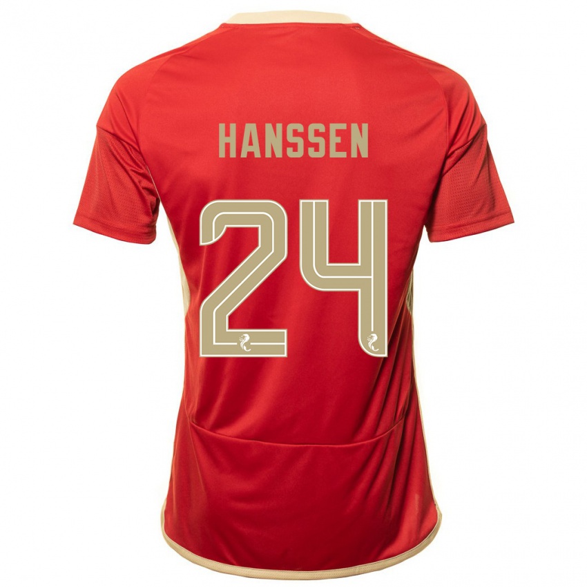 Herren Nadine Hanssen #24 Rot Heimtrikot Trikot 2023/24 T-Shirt