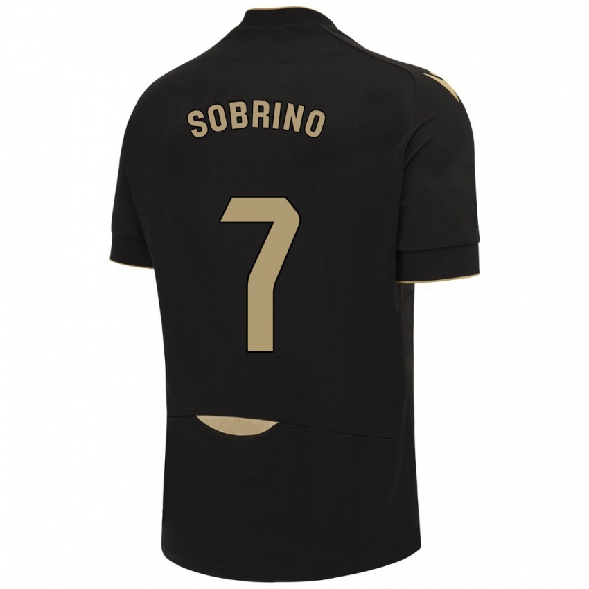 Herren Ruben Sobrino #7 Schwarz Auswärtstrikot Trikot 2023/24 T-Shirt