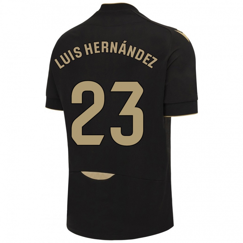Herren Luis Hernández #23 Schwarz Auswärtstrikot Trikot 2023/24 T-Shirt