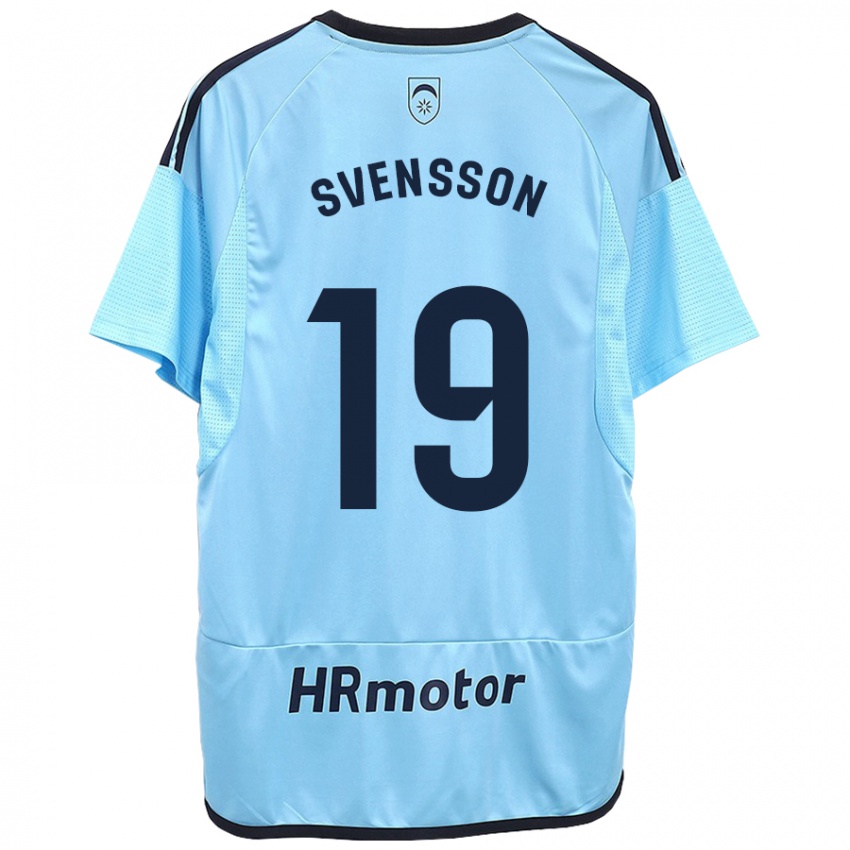 Herren Max Svensson #19 Blau Auswärtstrikot Trikot 2023/24 T-Shirt