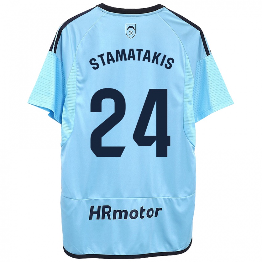 Herren Dimitrios Stamatakis #24 Blau Auswärtstrikot Trikot 2023/24 T-Shirt