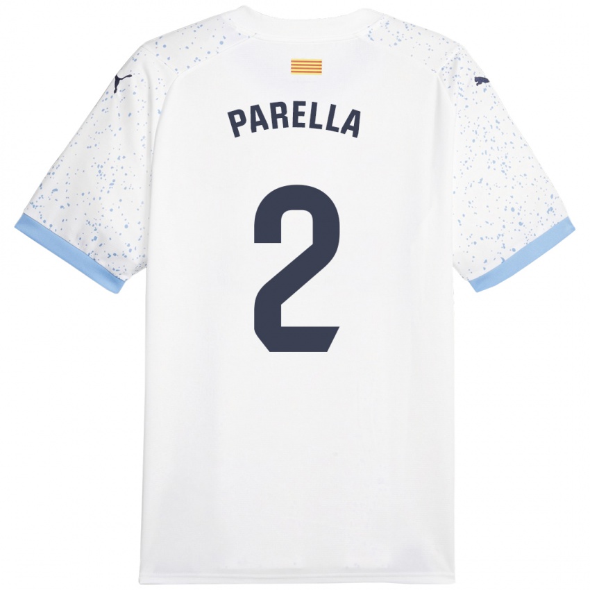 Herren Virginia Parella #2 Weiß Auswärtstrikot Trikot 2023/24 T-Shirt