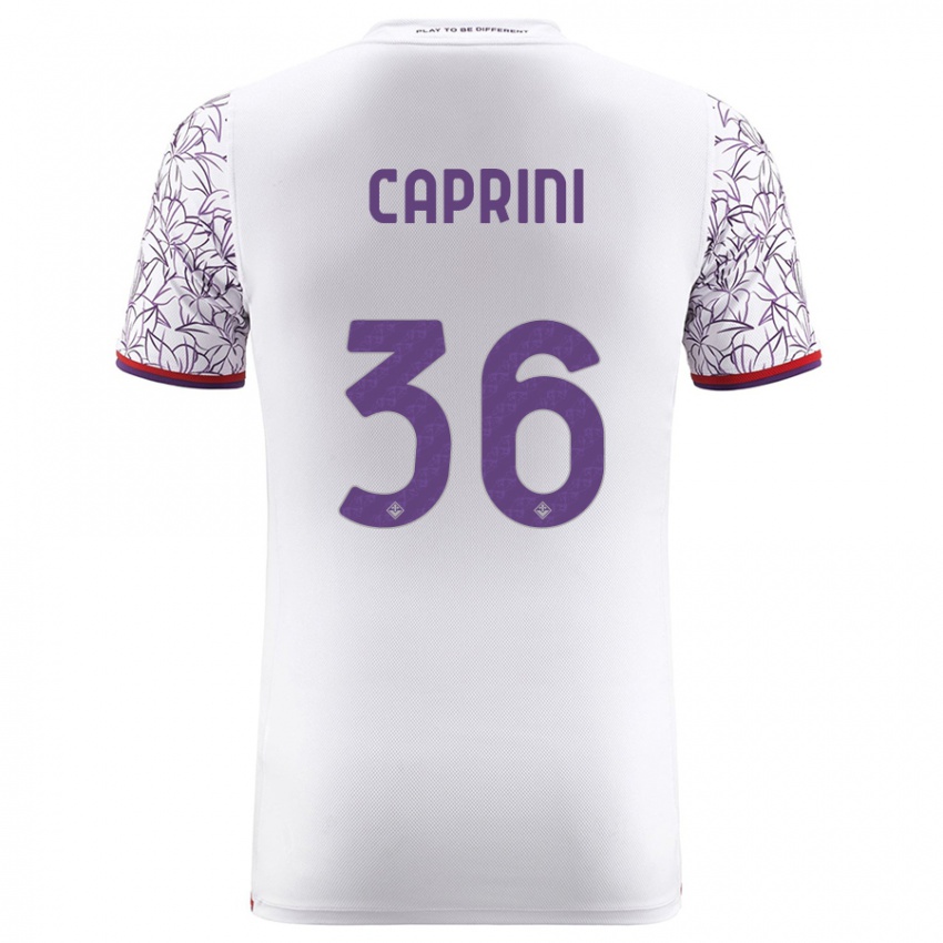 Herren Maat Daniel Caprini #36 Weiß Auswärtstrikot Trikot 2023/24 T-Shirt