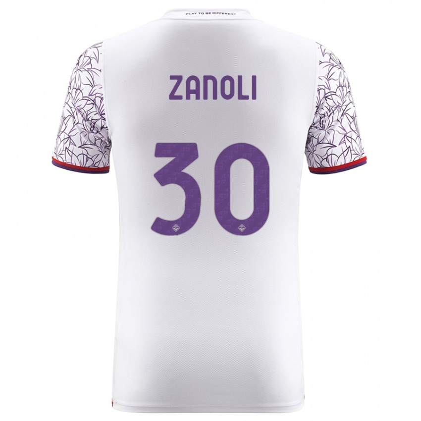 Herren Martina Zanoli #30 Weiß Auswärtstrikot Trikot 2023/24 T-Shirt
