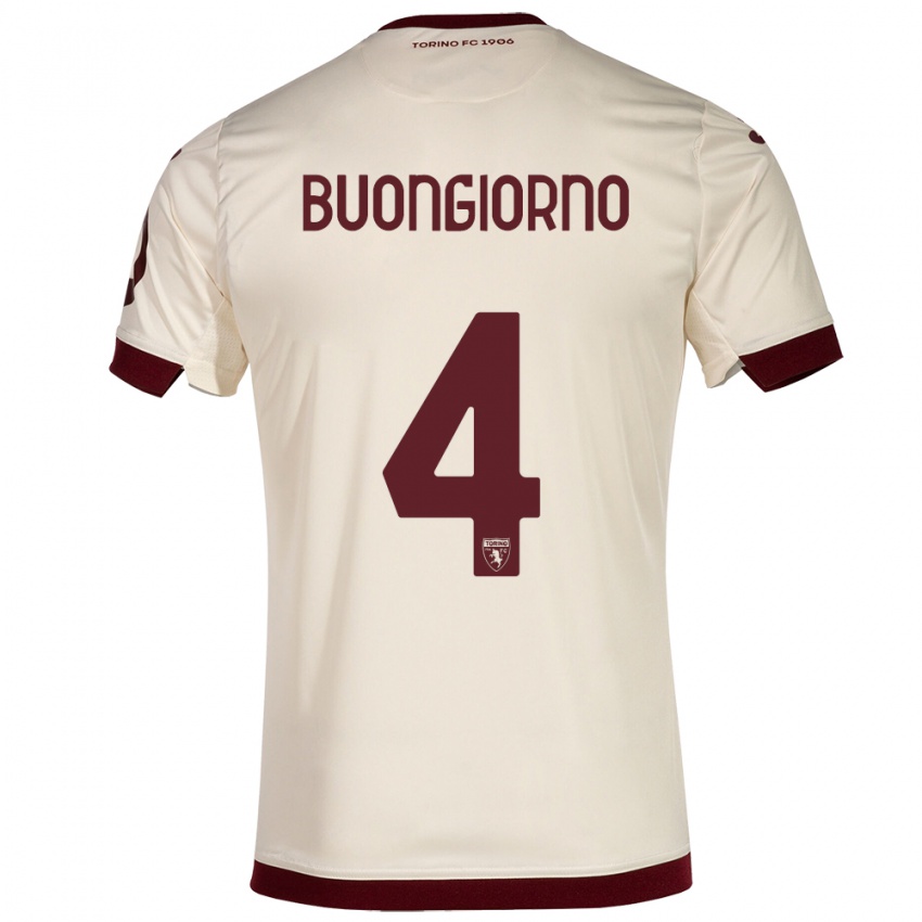 Herren Alessandro Buongiorno #4 Sekt Auswärtstrikot Trikot 2023/24 T-Shirt