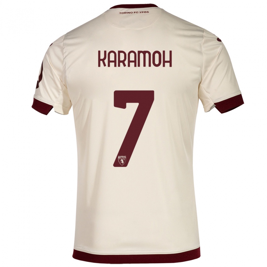 Herren Yann Karamoh #7 Sekt Auswärtstrikot Trikot 2023/24 T-Shirt