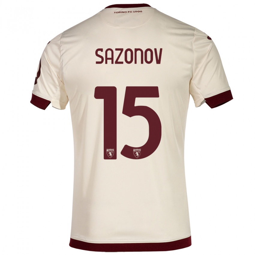 Herren Saba Sazonov #15 Sekt Auswärtstrikot Trikot 2023/24 T-Shirt