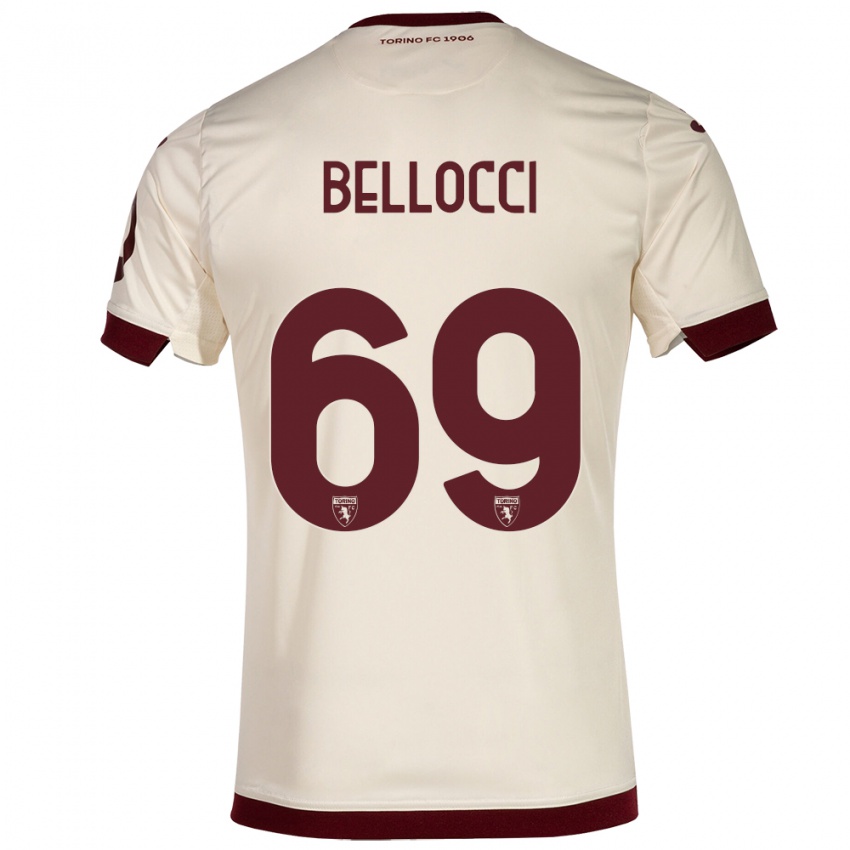 Herren Andrea Bellocci #69 Sekt Auswärtstrikot Trikot 2023/24 T-Shirt