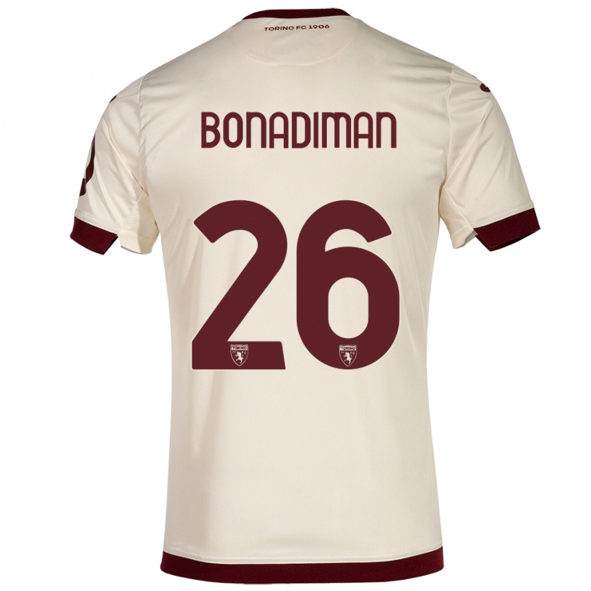 Herren Matteo Bonadiman #26 Sekt Auswärtstrikot Trikot 2023/24 T-Shirt