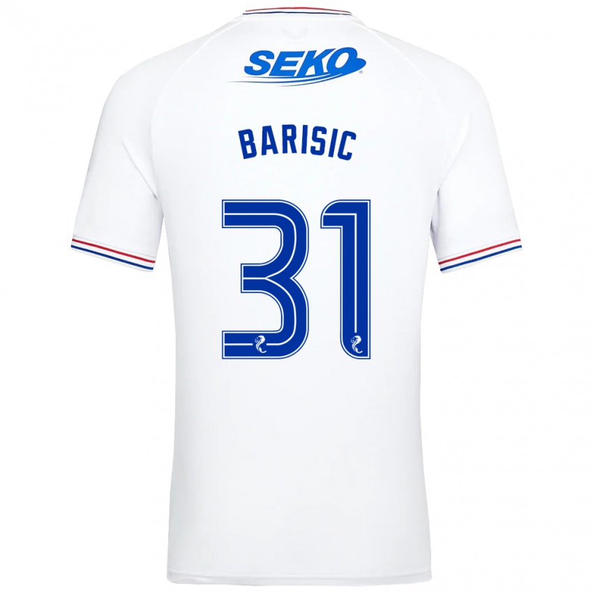 Herren Borna Barisic #31 Weiß Auswärtstrikot Trikot 2023/24 T-Shirt