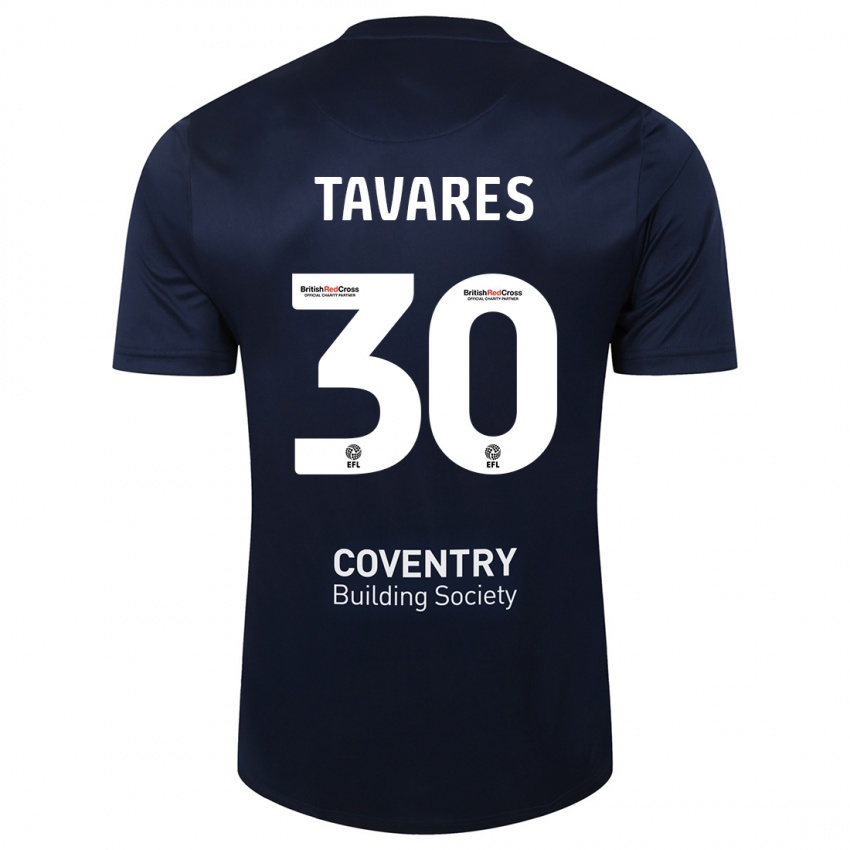 Herren Fábio Tavares #30 Rote Marine Auswärtstrikot Trikot 2023/24 T-Shirt