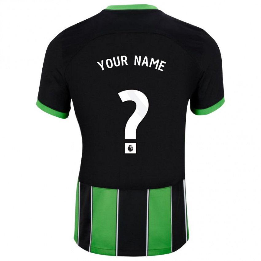 Herren Ihren Namen #0 Schwarz Grün Auswärtstrikot Trikot 2023/24 T-Shirt