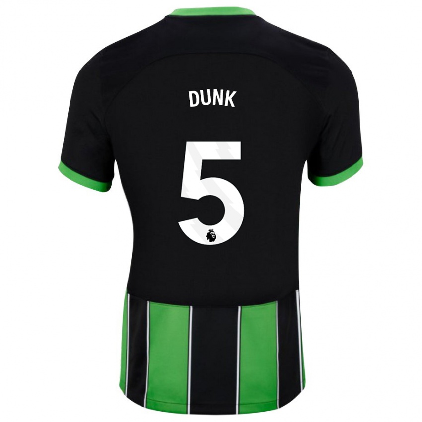 Herren Lewis Dunk #5 Schwarz Grün Auswärtstrikot Trikot 2023/24 T-Shirt