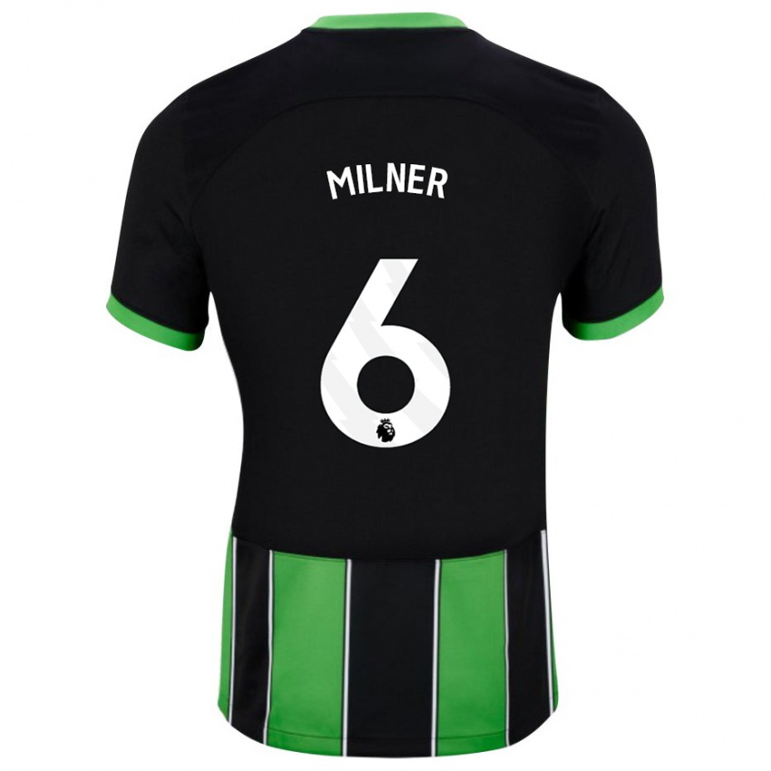 Herren James Milner #6 Schwarz Grün Auswärtstrikot Trikot 2023/24 T-Shirt