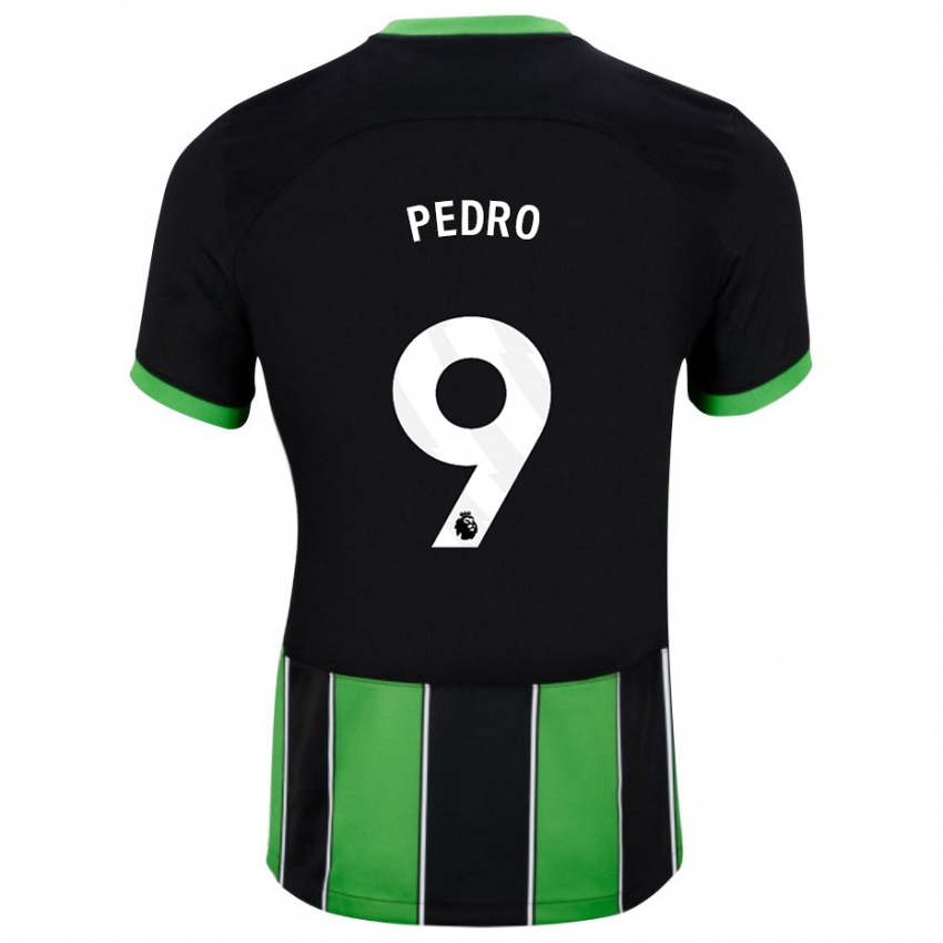 Herren João Pedro #9 Schwarz Grün Auswärtstrikot Trikot 2023/24 T-Shirt