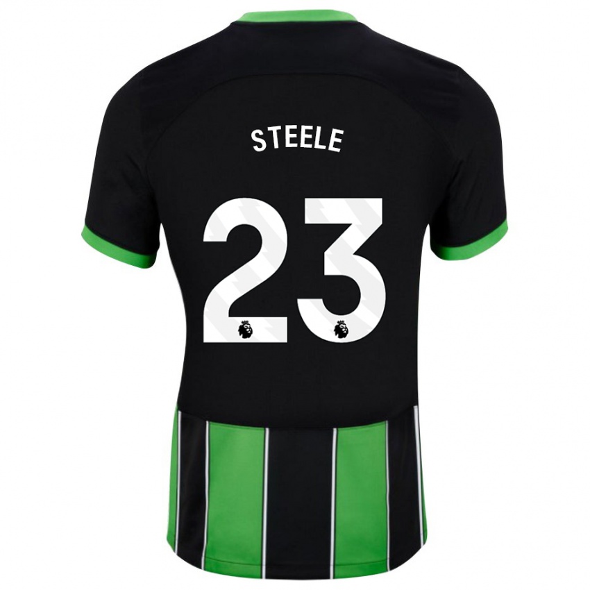 Herren Jason Steele #23 Schwarz Grün Auswärtstrikot Trikot 2023/24 T-Shirt